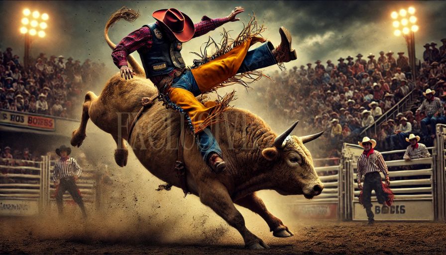 Bull Ride At The Rodio