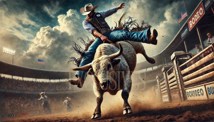 Rodeo Bull Riding: Glory Atop Bucking Bulls: Unyielding Spirit Of Cowboys