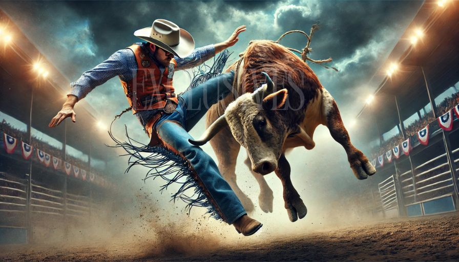 Bull Rider Falls Off