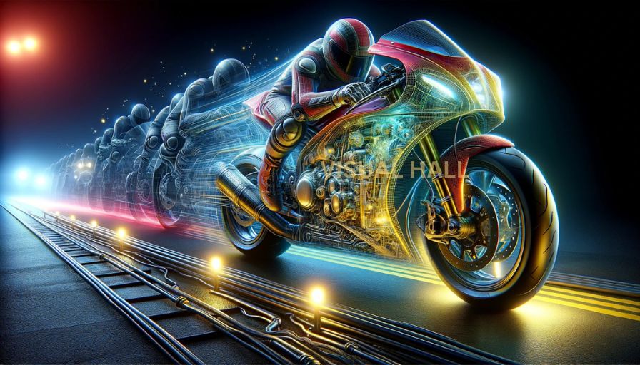 High-performance sports motorbike Stunning 3D artwork of a high-performance sports motorbike