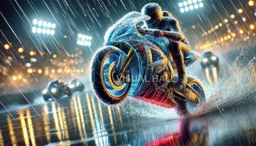 An extraordinary 3D sports motorbike performing a thrilling wheelie An extraordinary 3D sports motorbike performing a thrilling wheelie