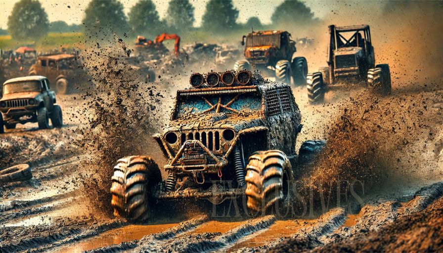 Engines rev, mud flies Engines rev, mud flies