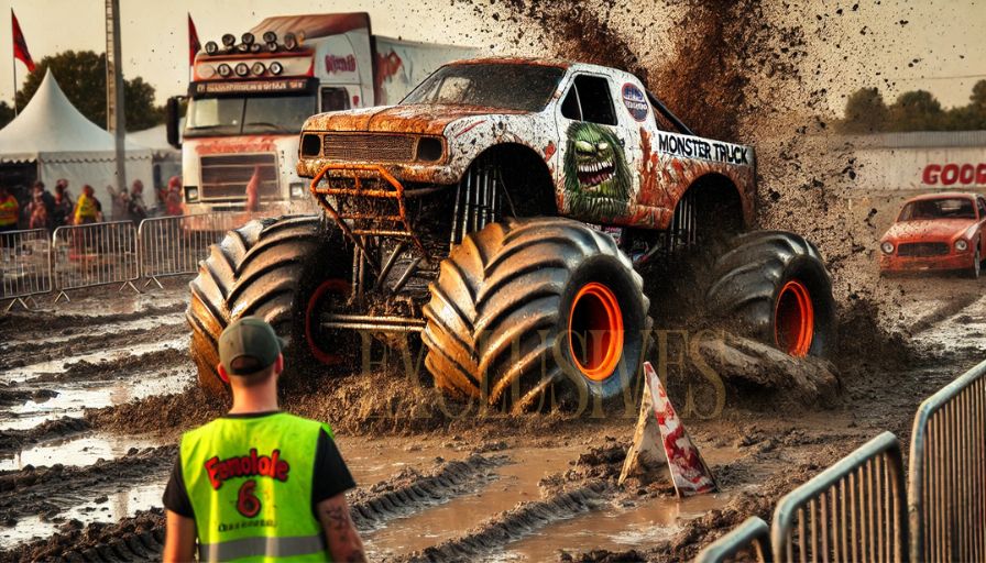 Mud splashes, engines roar Mud splashes, engines roar