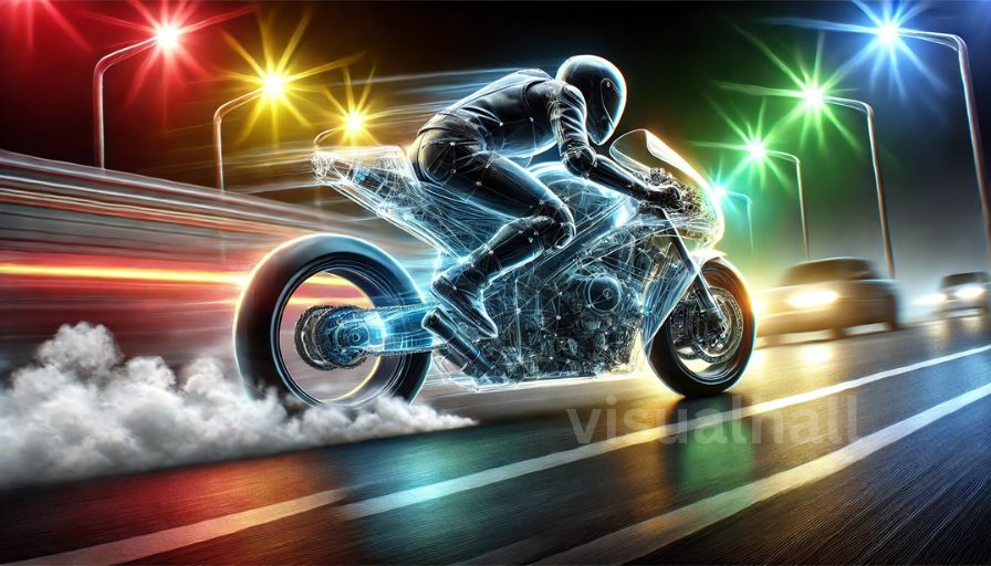 Transparent Motorcycle Ride